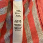 Chico's Weekends By Chico’s Pink Gray Stripe Zip Up Sweatshirt Jacket Size Chico’s 1 /M Photo 6