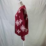 Eddie Bauer Vintage Nordic Red and White Snowflake Cardigan Sweater Size… Photo 6