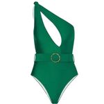 Emerald Green One Shoulder Cutout One Piece Photo 2