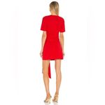 L'Academie The Nani Mini Wrap Dress in Red Orange Sz S NWT $188 Photo 2