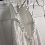 White Backless Ruffle Tiered Mini Dress Size L Photo 3