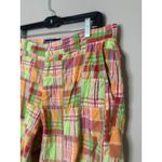 Cape Madras Bermuda Shorts Womens 12 Madras Plaid Patchwork Preppy Golf Casual Pink Photo 1