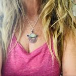 Abalone Shell Sterling Silver Necklace Popcorn Chain Purple Photo 3