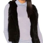 525 America Black Fur Vest Photo 0