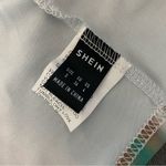 SheIn Wrap Crop Top Small Adjustable Aqua Teal Festival Party Photo 5