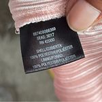 Attention  | Pink Satin Accordion Pleated Tiered Midi Dress Sz XL Photo 9