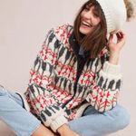 Sleeping on Snow fair isle paneled Sherpa jacket Size S Black Photo 1