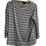 MTX gray striped long sleeve top Size L Photo 0