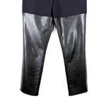 Abercrombie & Fitch Curve Love 90s Straight Ultra High Rise Half Leather Jeans Photo 3