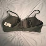 Aerie Lightly Lined Underwire Bikini Top in Olive Green Photo 2