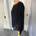 Club Monaco Club‎ Monaco Black Silk Blouse with Lace Accent Photo 1