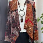 Anthropologie  Cartonnier Filipina Paisley Medallion Open Draped Blazer Jacket Photo 1