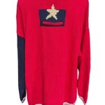 Talbots Vintage Hand Knit Stars Sweater Red Blue Green White Size XLarge Photo 1