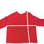 Catherines  comfy festive Xmas red 3/4 sleeve snowflake rhinestone bling top 3X Photo 1