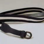 Women’s Black & White Striped Belt Photo 0