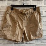 Mondetta Women’s Outdoor Project tan lightweight belted athletic shorts, large Photo 0