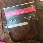 a.n.a NWT A New Approach Perfect Skinny Jeans Mid Rise Brown Snake Skin Photo 4