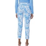J. McLaughlin Newport Capri Pants Blue White Tropical Monstera Size M Photo 1