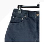 AGOLDE  Skirt Women 26‎ Black Denim Quinn High Rise A Line Mini Jean Frayed Hem Photo 4