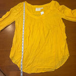 Maeve  Anthropologie NWT Boswell Peasant‎ Blouse Mustard Yellow Size 4 Photo 9