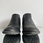 Born concept BORN Black Leather Western Breckin Low Ankle Chunky Block Heel Slip On Boots Photo 5