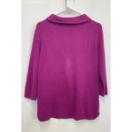 Talbots Sweater Womens Petite SP Dark Pink Fuschia 3/4 Sleeve - Size S Photo 3