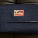 Disney Vintage  Mickey Mouse canvas Blue wallet American flag design Photo 0