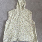 Kiko Comfortable Clothing Linen Vest Women’s Medium Hood Buttons Yellow Photo 2