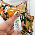 Aerie Top Womens XL Tank Woven Tie Front Dark Algae Floral Tropical Cropped NWT Photo 8