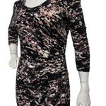Calvin Klein Dress Sz 2 Black Multicolor Paint Splatter Artsy Graphic Casual Photo 2