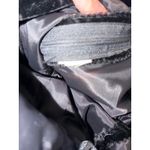 Vintage 1980s Black Velvet Evening Gown Puff Sleeve Ruffle Skirt Formal Dress Size M Photo 8