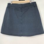 Altar'd State  Size S Mini Skirt Dark Navy Blue Button Front Stretch Photo 2