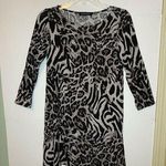 Hourglass Lilly  Striped 3/4 Sleeve Shirt Animal Print Dress Size XS EUC Photo 0