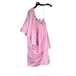 Solace London NWT Laycie One-shoulder Ruffled Dress in Pink Size US 12 Photo 3