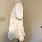 ZARA  100% Cotton Openwork Eyelet Embroidered V Neck Ruffle Dress Photo 10