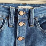 Madewell  Button Front Stretch Denim Straight Mini Skirt in Arroyo Wash, Sz 25 XS Photo 3