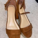 JustFab Brown Wedge Sandals Photo 1