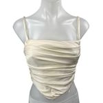 ASTR The Label Cream Sleeveless Cowl Neck Cami Camisole Tank Crop Top Size S Photo 0