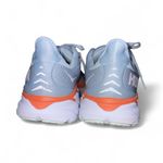 Hoka women's Clifton 8 Sneakers - Light Blue and Orange size 9.5D Photo 1