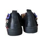 Sheridan Mia by Anthropology black suede and leather floral shoes size 42 (US12) Photo 3