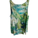 J.Jill Love Linen Size Large Tall Tank Top Tropical Leaf Print V Neck Costal Photo 1