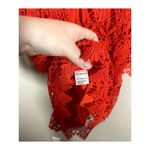 Yumi Kim  Red Lace Off Shoulder Boho Short Romper Size Medium Photo 7