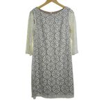 Eliza J ELIZA‎ J Ivory Floral Lace Overlay Shift Dress Size 8 Photo 1
