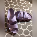 Birkenstock Purple Sandals with Adjustable Straps and Contoured Footbed Photo 11