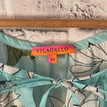 Women’s Vilagallo blue with white water Lilly lightweight blouse 40 (medium) Photo 2