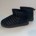 Ardene Black Faux Leather Quilted Sheepskin Thinsulate Ankle Boots 7 Photo 3