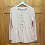 Boutique Brand Size Medium Ballet Pink Thermal Bohemian Style Top Photo 1