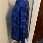 Torrid Blue Flannel Button Down Photo 3