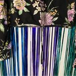 Floral Mossimo Supply Crop Crewneck Black Size M Photo 2