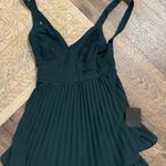 Lulus NWT Luxe Perfection Emerald Green Pleated Tiered Backless Maxi Dress Photo 3